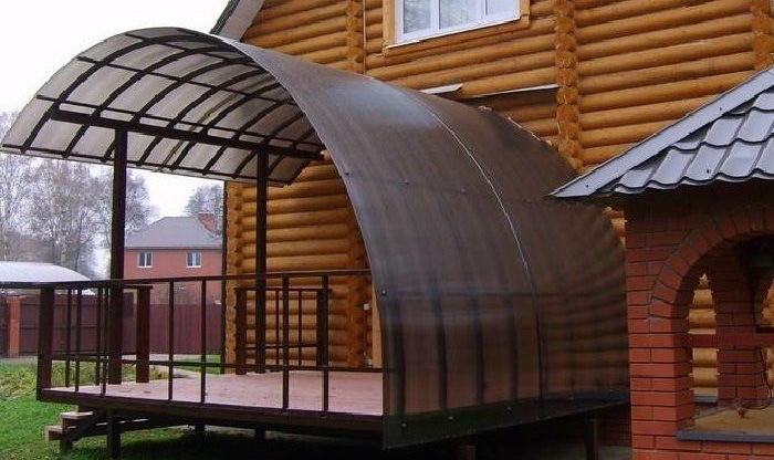 Крыша из поликарбоната для дома
