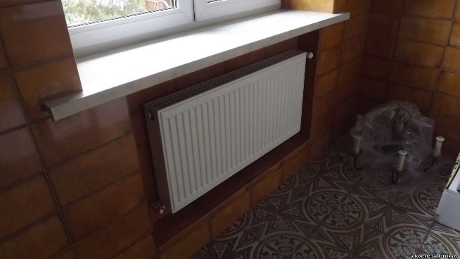 Ниша для радиатора отопления под окном